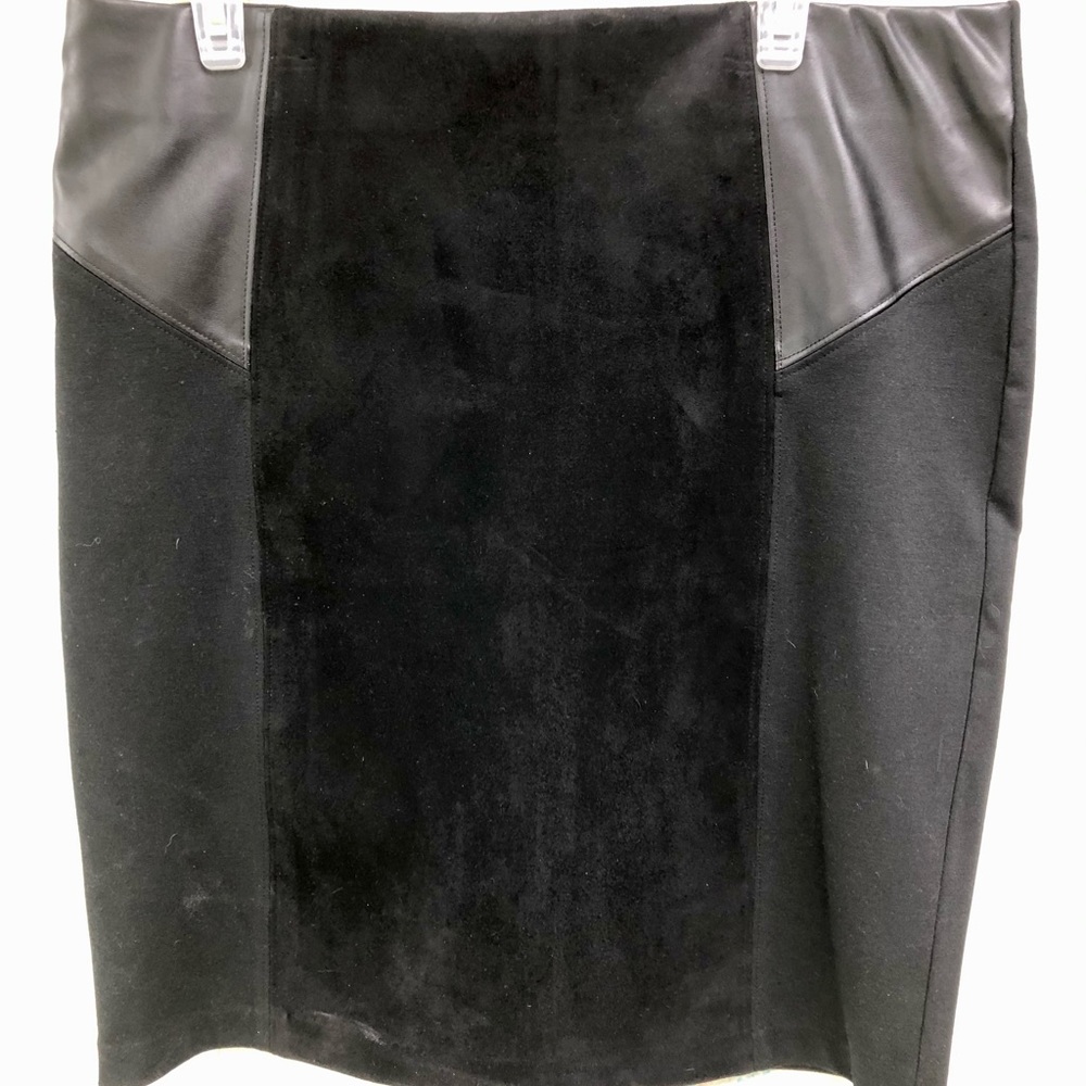 Andrew Marc Suede and Leather Skirt